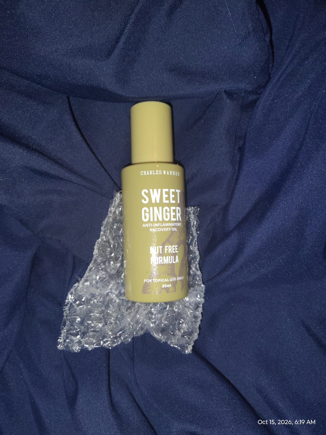 Customer photo review of [Nut-Free] Sweet Ginger Dry Oil for Sensitive Skin