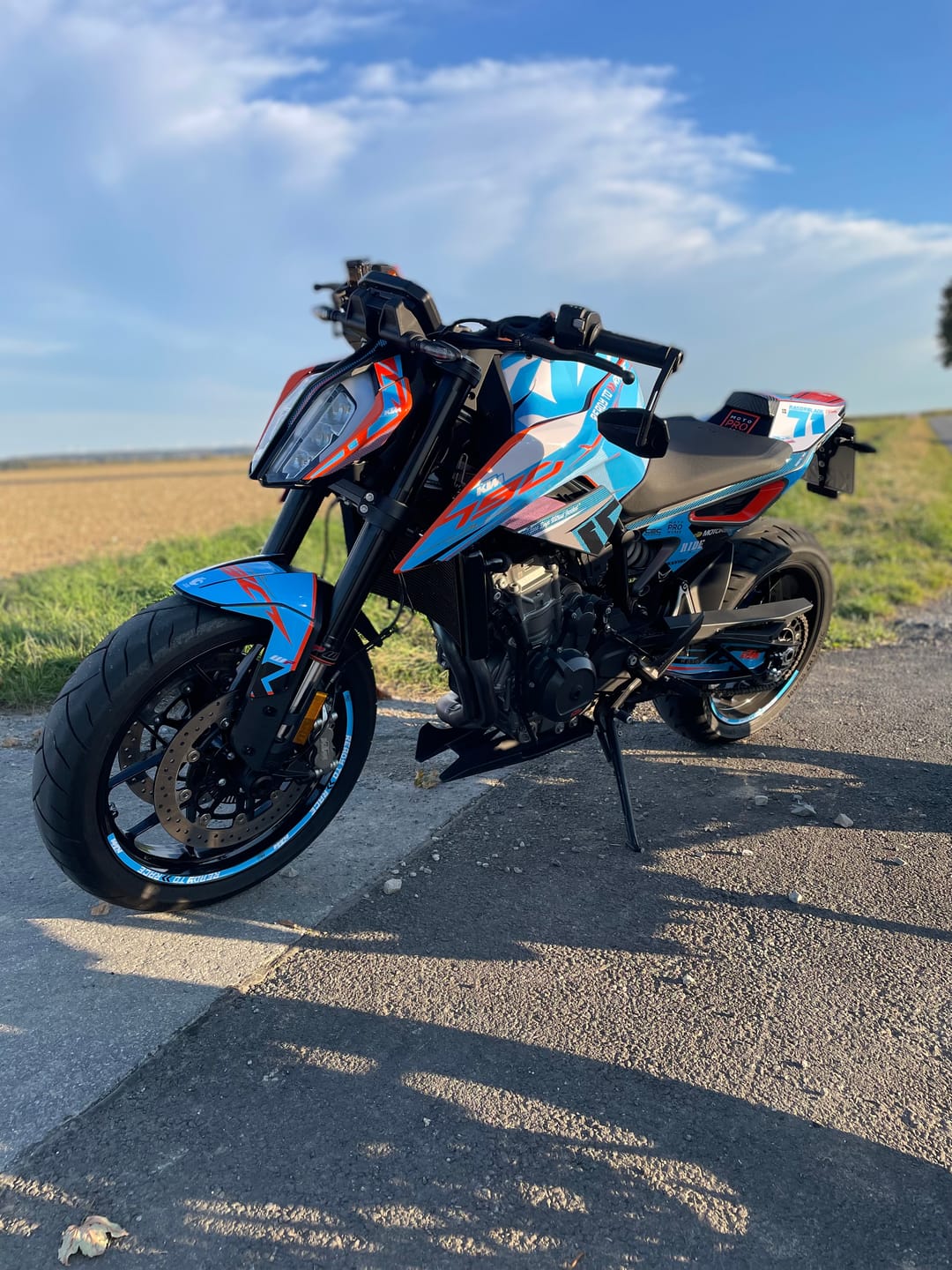 Customer photo review of Rim Stripes - KTM "Ready To Race" (Blue)
