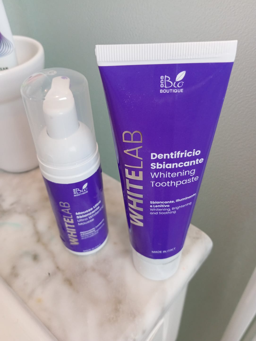 Customer photo review of White Lab Set - Routine Sbiancamento Denti