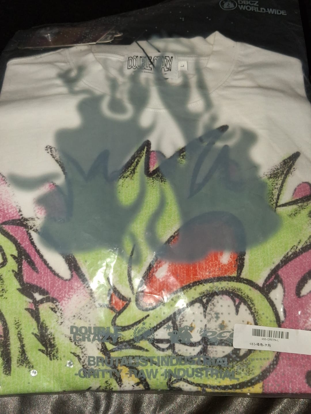 Customer photo review of Edgy Bling Raw Cut Graphic Tee-483