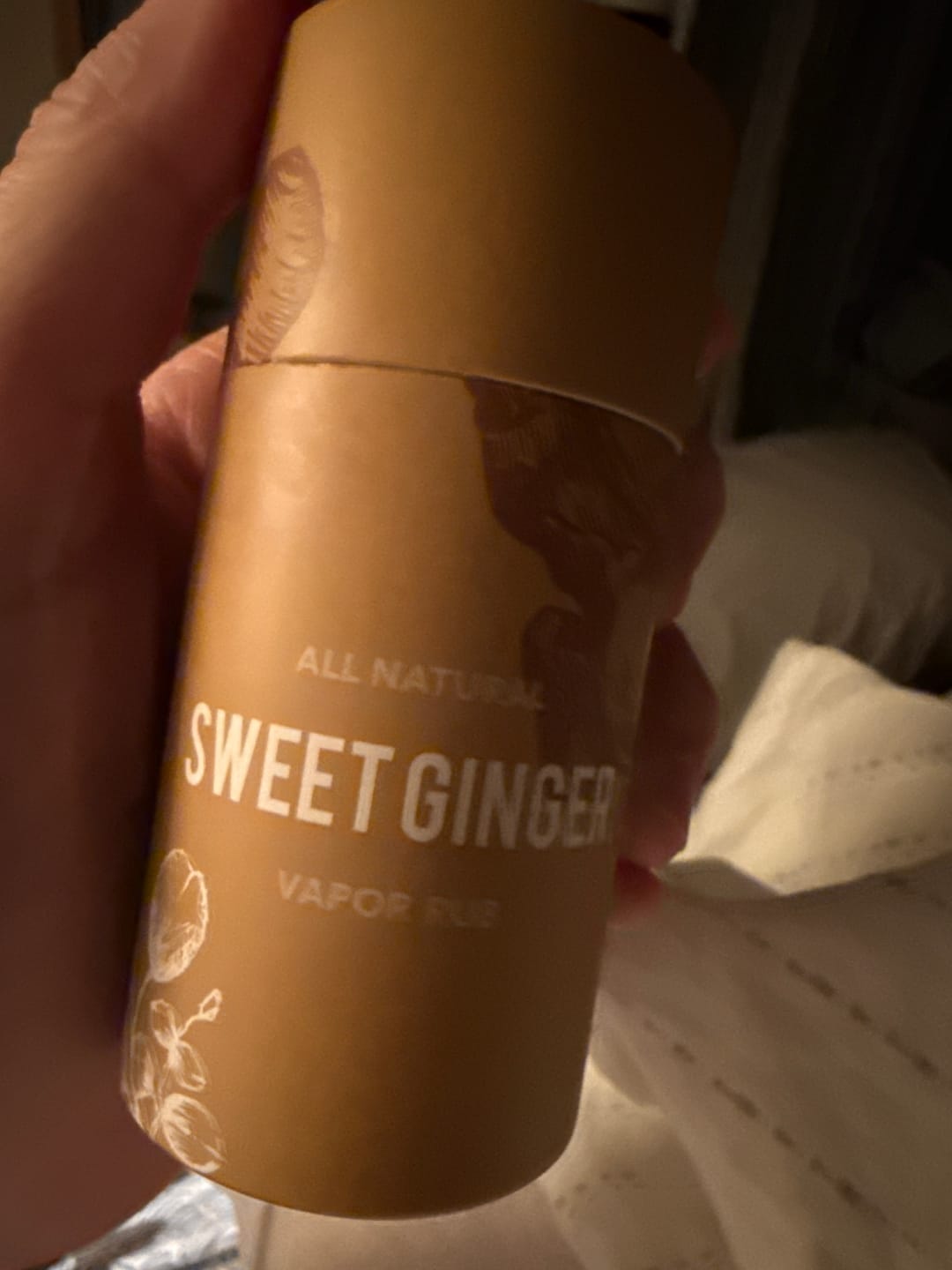 Customer photo review of Sweet Ginger Vapor Rub Stick