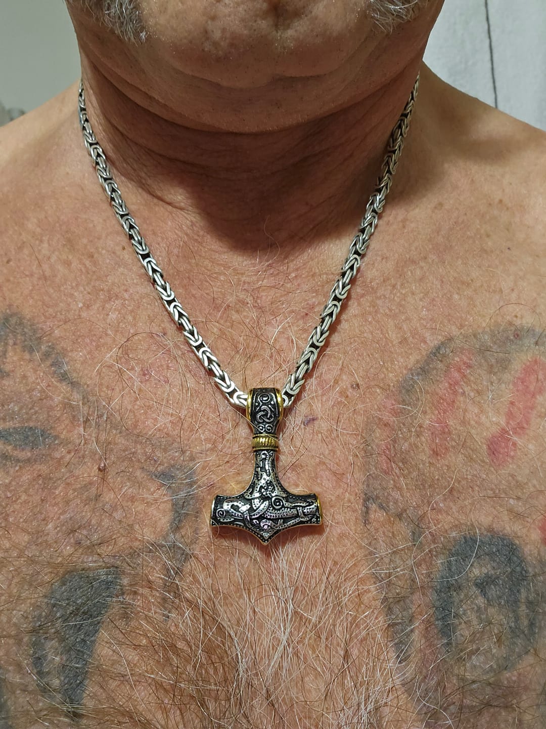 Customer photo review of Mjölnir Necklace