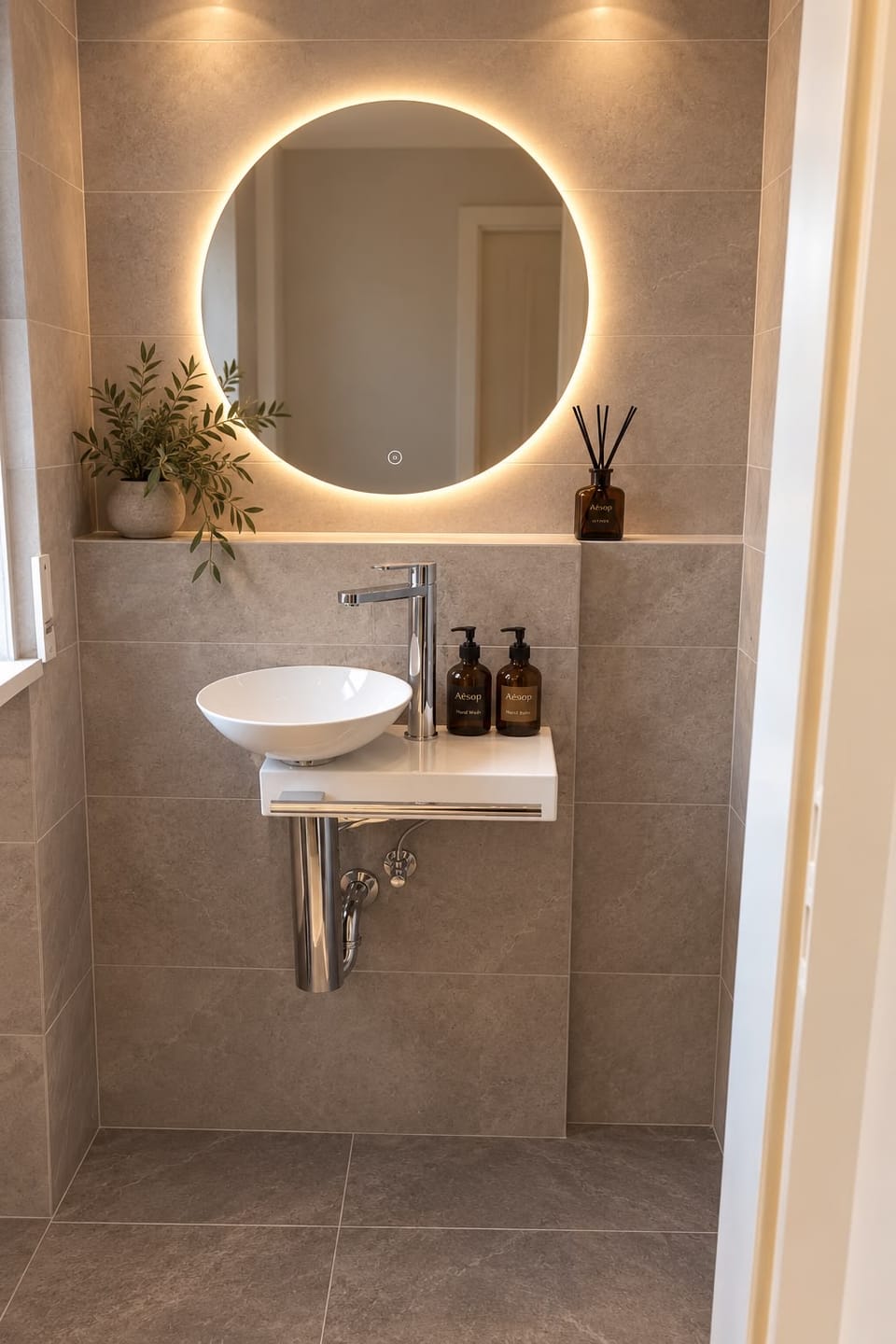 Customer photo review of Spiegel ohne Rahmen, Badspiegel & Wohnzimmerspiegel inkl. Befestigungsset, mit polierten Kanten,Rund
