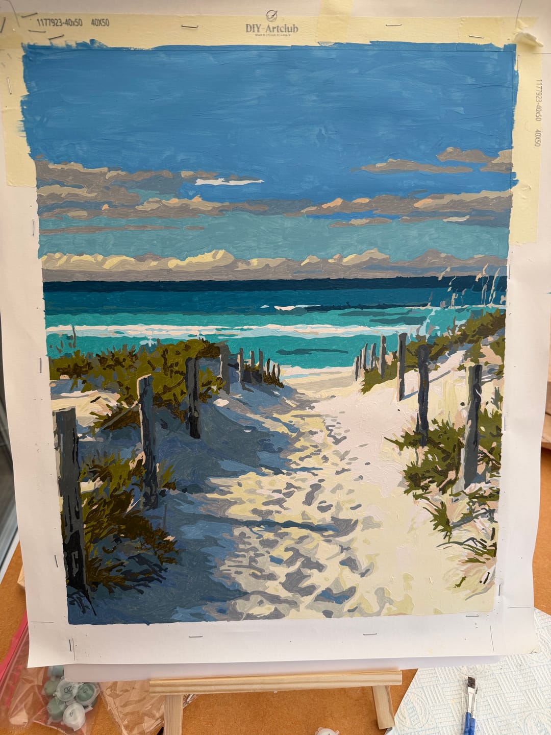 Customer photo review of Beach Path | Paint by Number