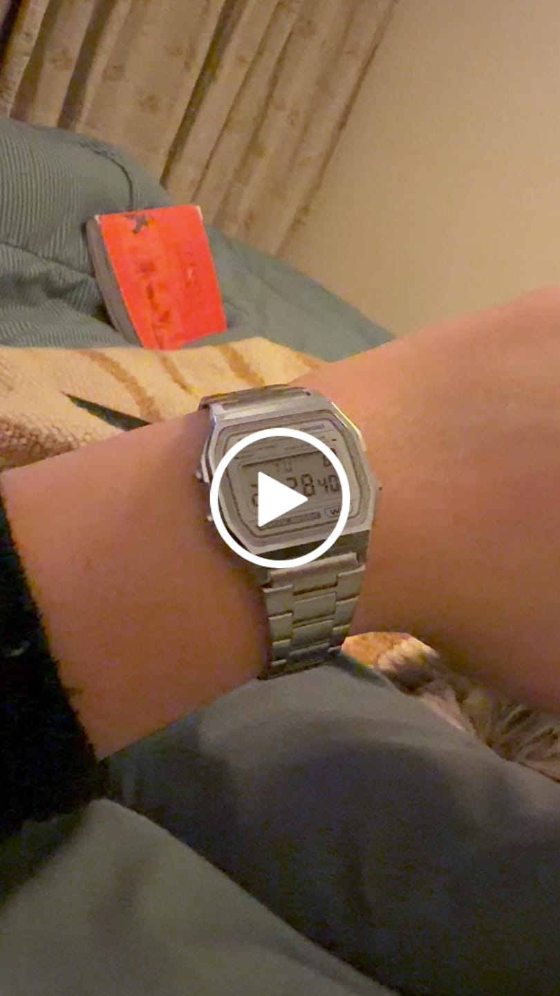 Customer video review of Reloj Casio Vintage A158WEA-7 Alarm Chrono Digital Plateado