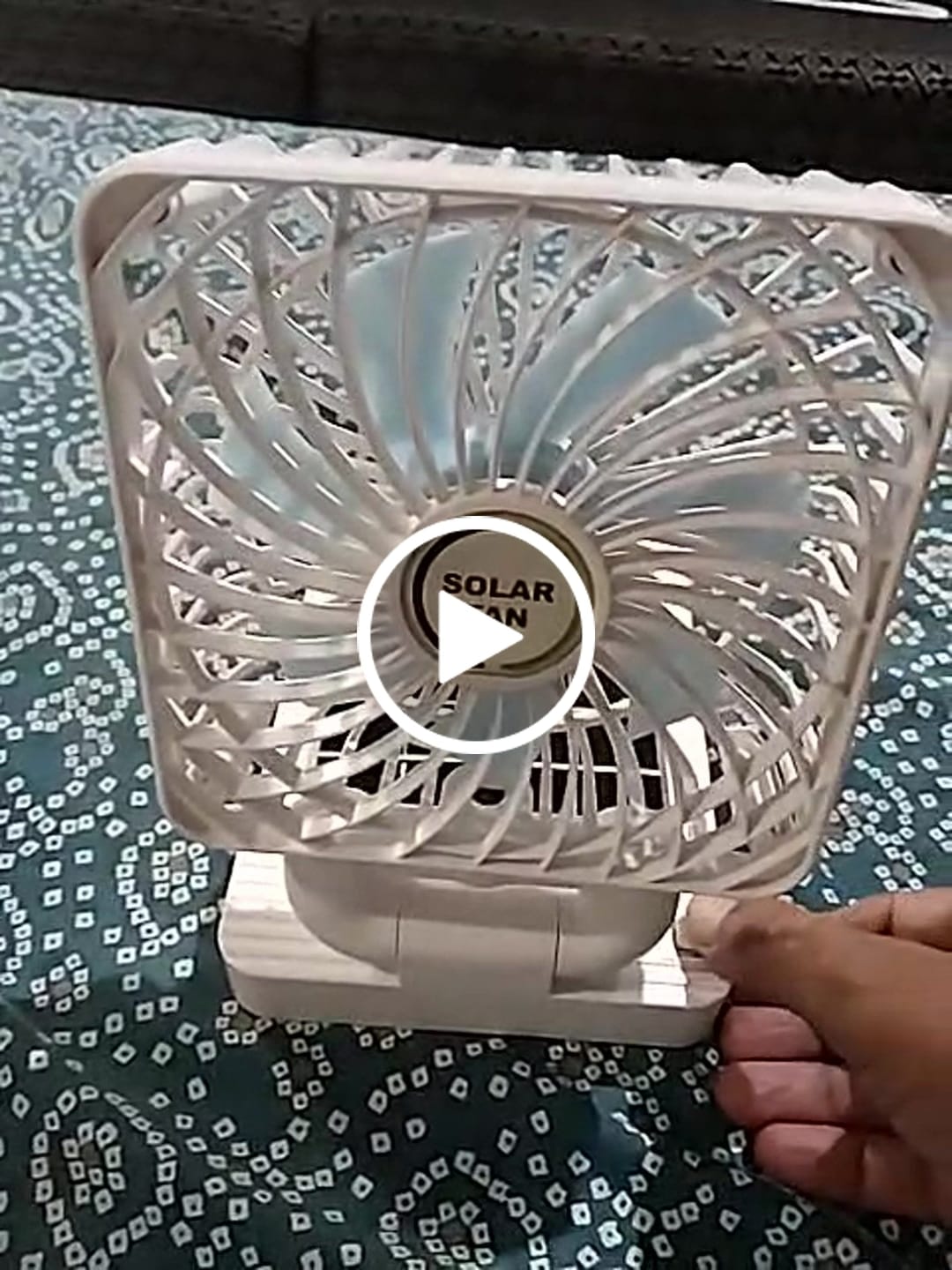 Customer video review of 360 Degree Adjustable Solar Fan