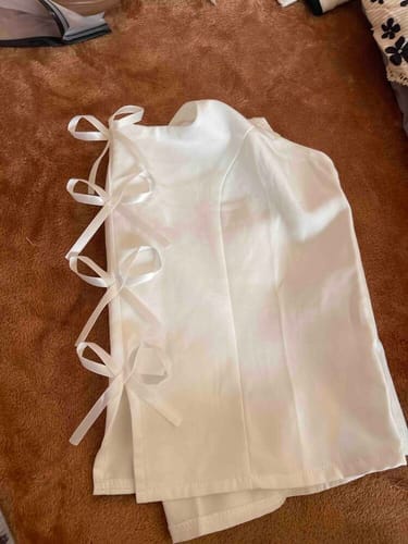Customer photo review of Ninonine "Camille" | Bow-Accent Halterneck Corset Top