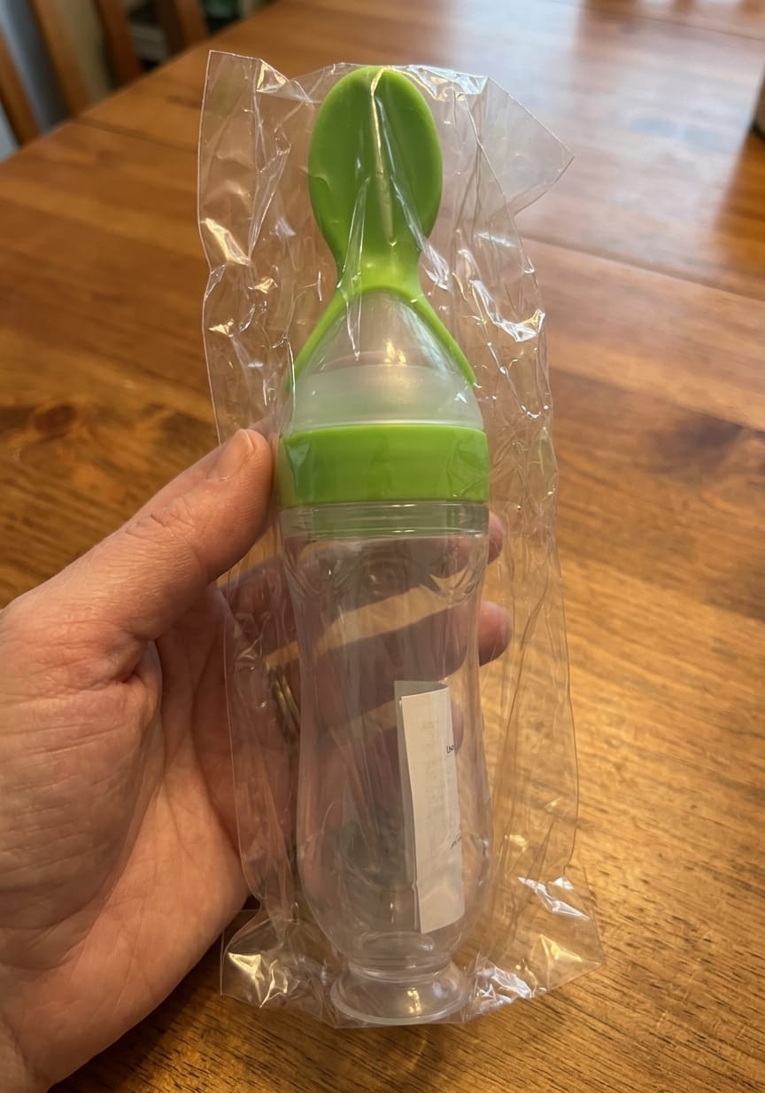 Customer photo review of Pekeyum™ · Biberón Cuchara de Silicona para Bebé | Papillas Sin Manchas