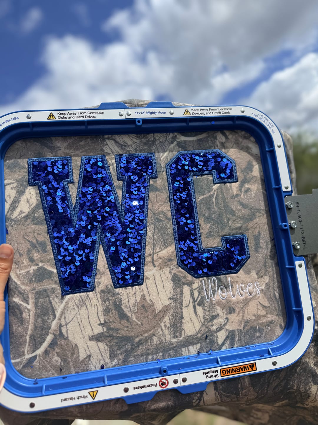 Customer photo review of Royal Blue Sequin on  Velvet