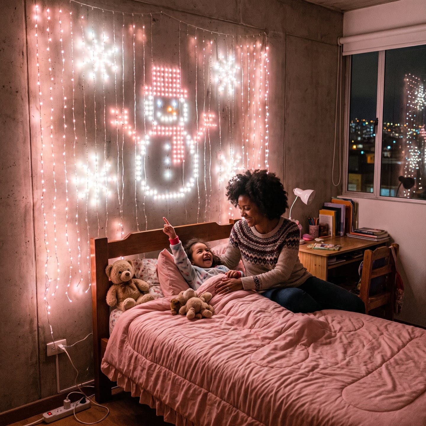 Customer photo review of Cortina de luces LED inteligente · fachadas, balcones e interior