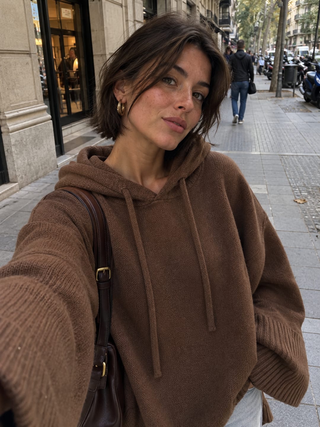 Customer photo review of Jersey de Punto con Capucha y Manga Ancha lisos