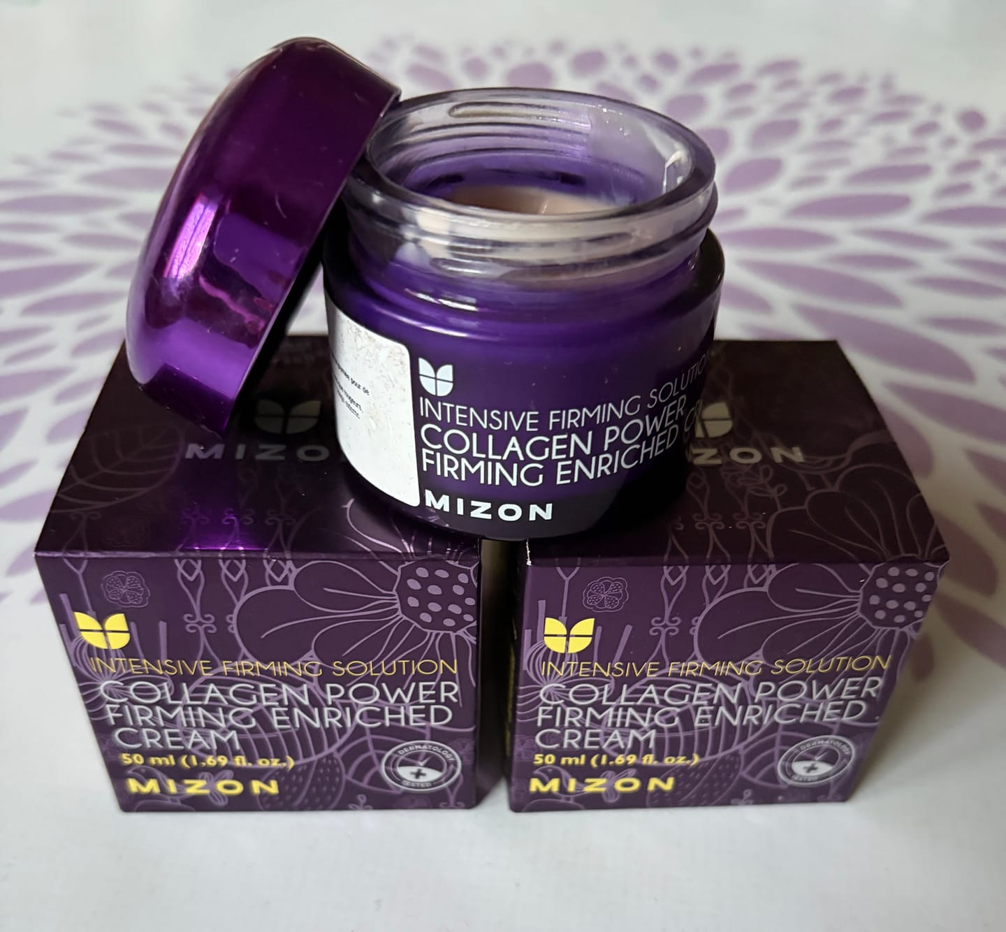 Customer photo review of Mizon - Crème riche, hydratante et raffermissante au collagène - 50ml