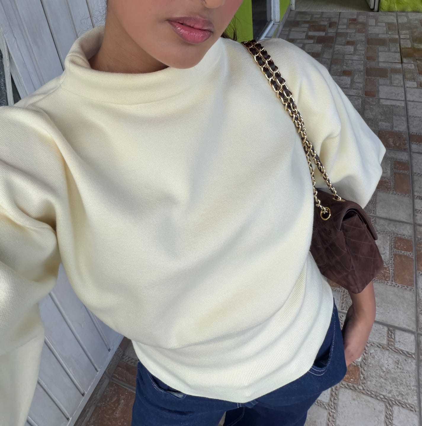 Customer photo review of Bolso Allegra Chocolate