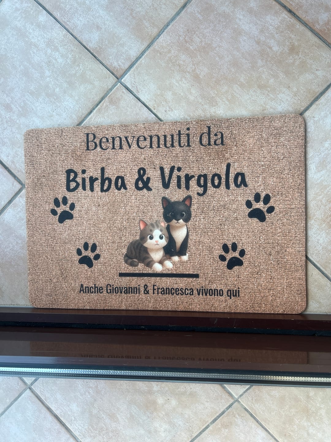 Customer photo review of Zerbino personalizzato - Benvenuti da