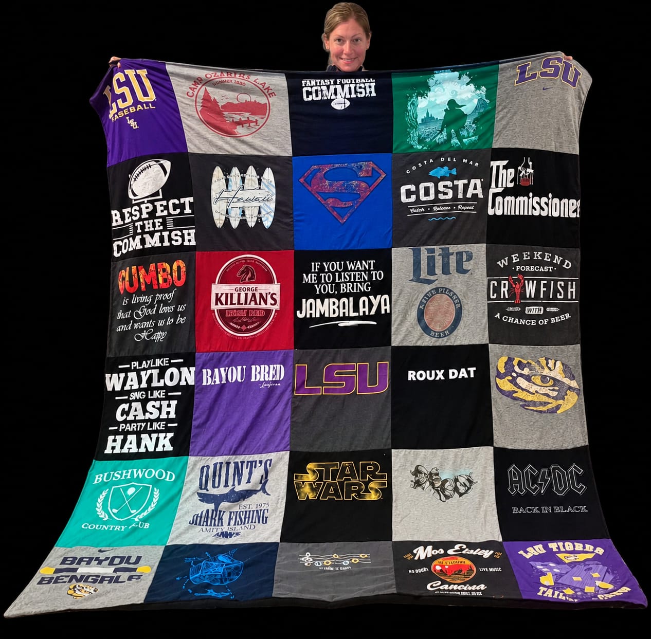 Customer photo review of Project Repat T-Shirt Quilt