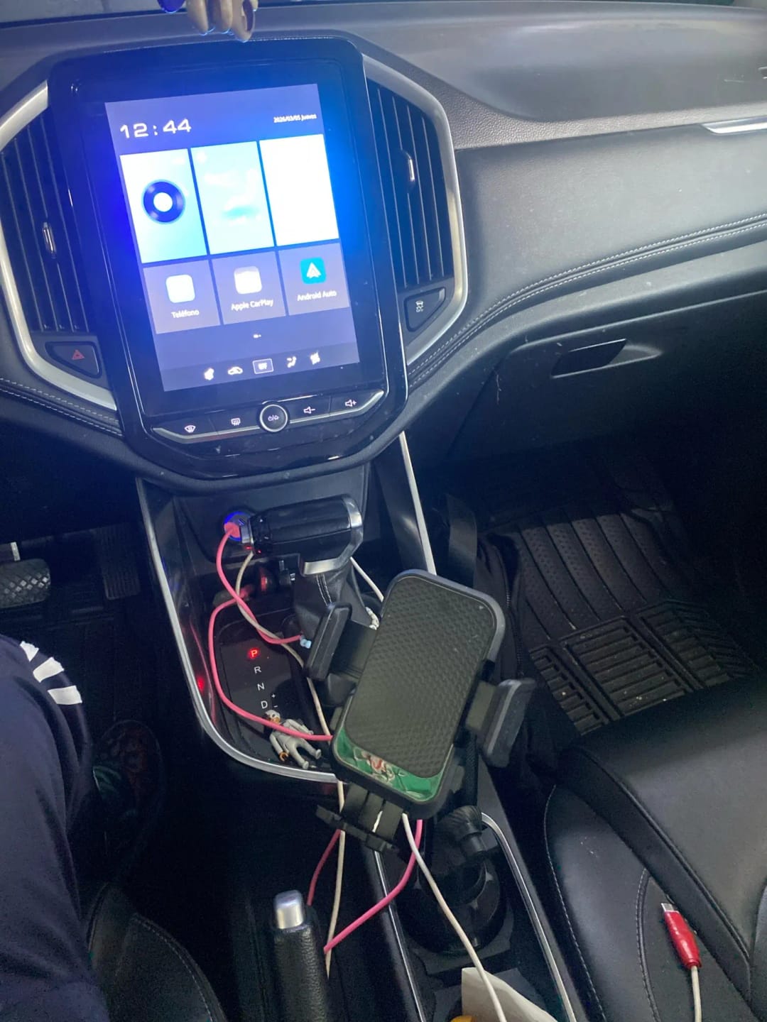 Customer photo review of Golf Cart Cup Holder Phone Mount, 360° Adjustable for 4 to 7 in Phones