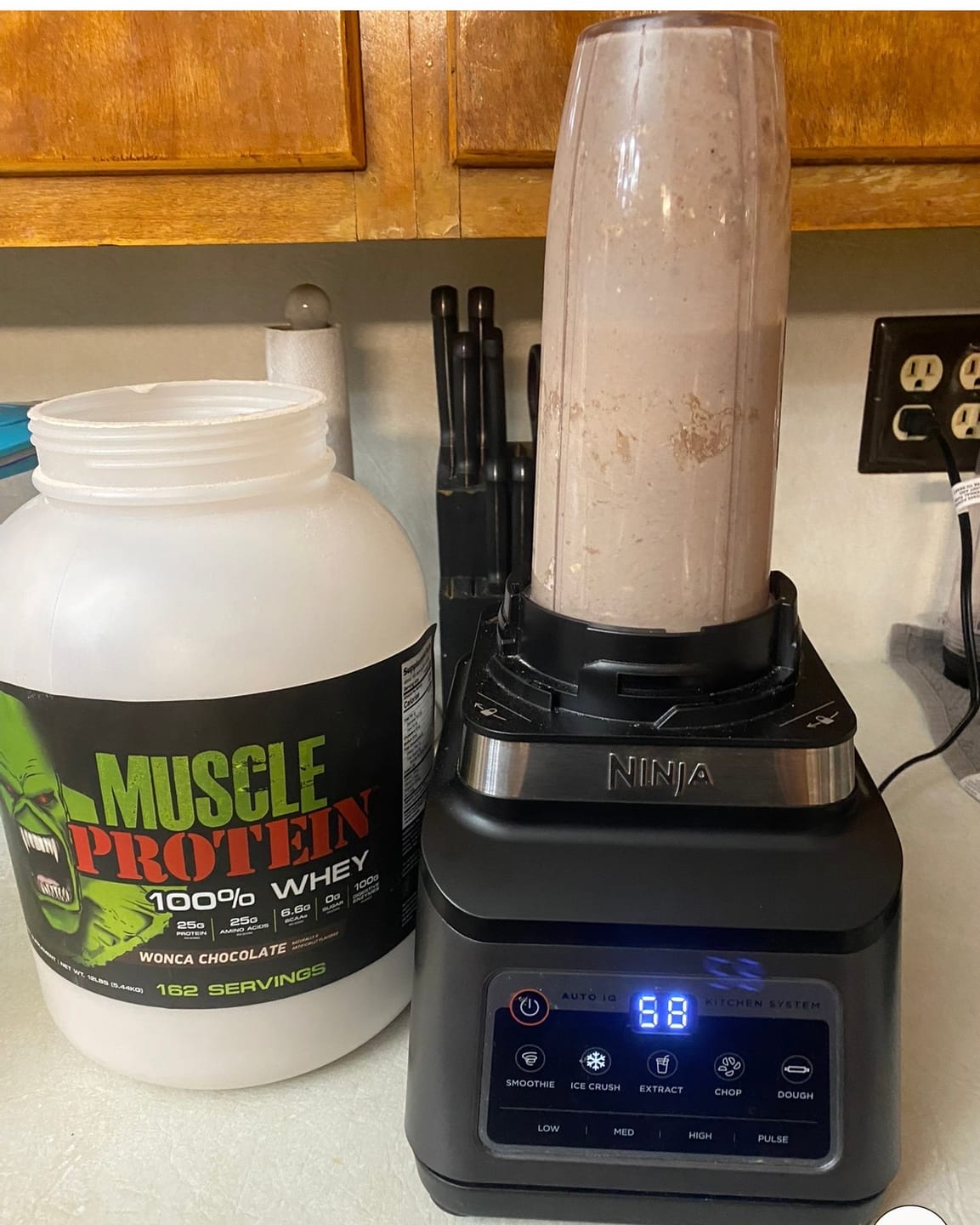 Customer photo review of Whey Protein Powder Bucket