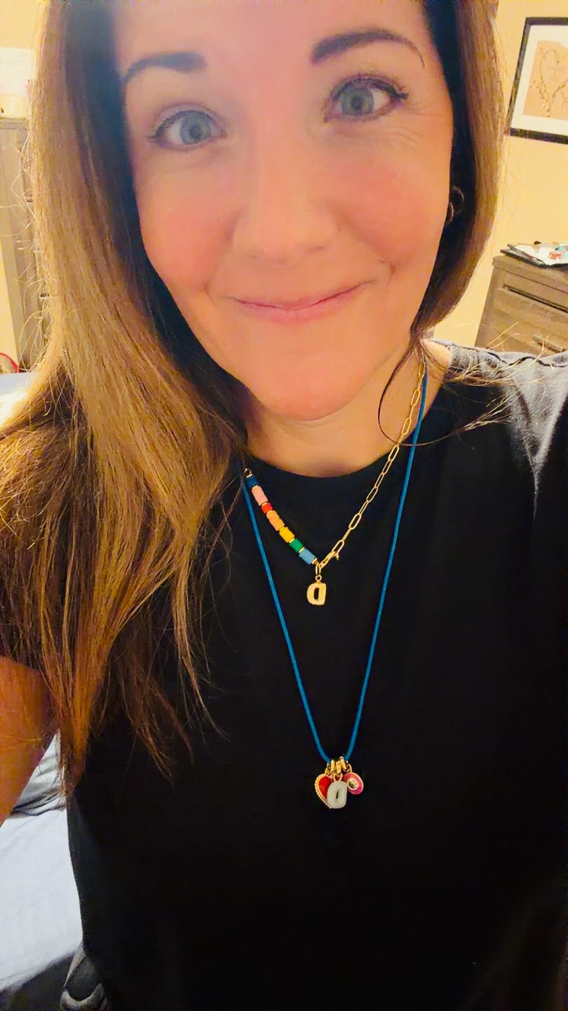 Customer photo review of Red Enamel Heart Charm