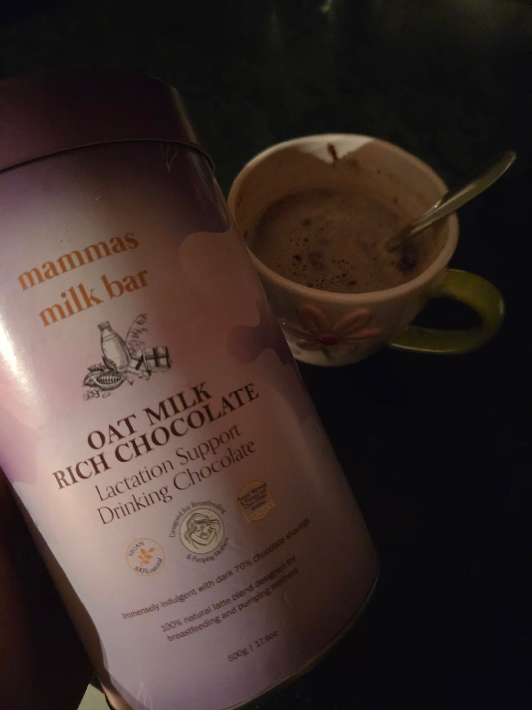 Customer photo review of *NEW* Lactation Oat Milk Rich Chocolate