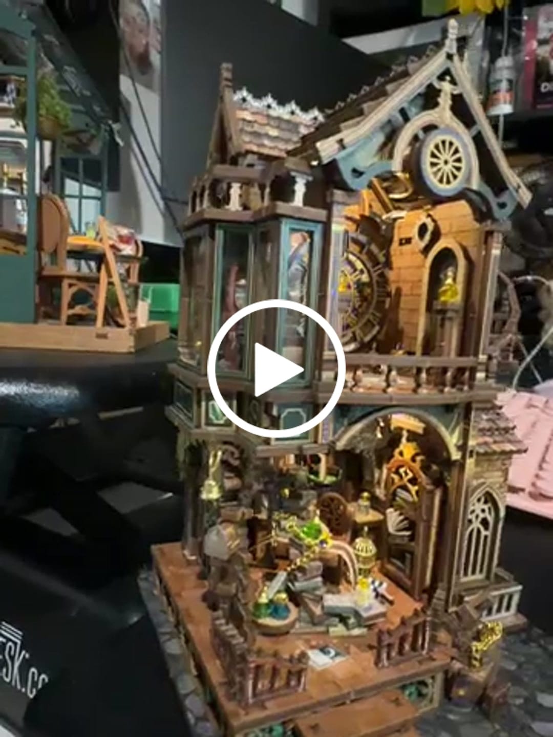 Customer video review of Rokrgeek Magic Clock Tower DIY Miniature Kit