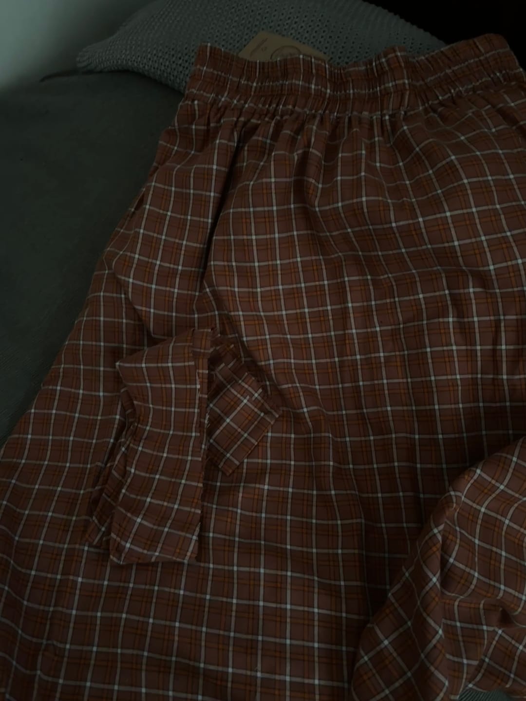 Customer photo review of Jupe Tao — Tartan écureuil