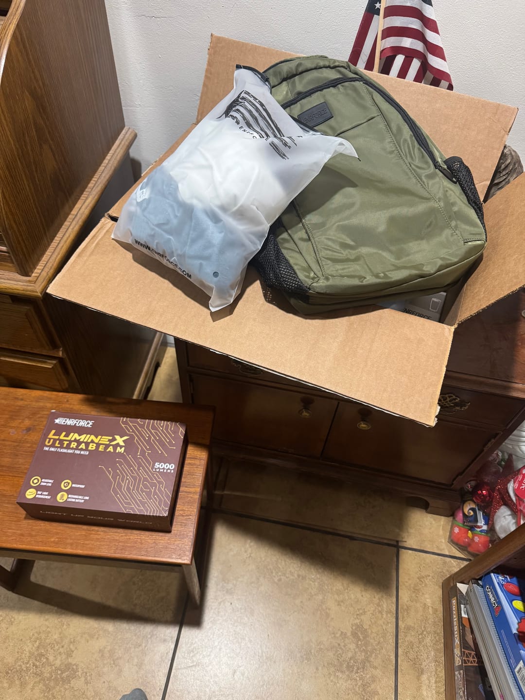 Customer photo review of Mystery Loaded Backpack