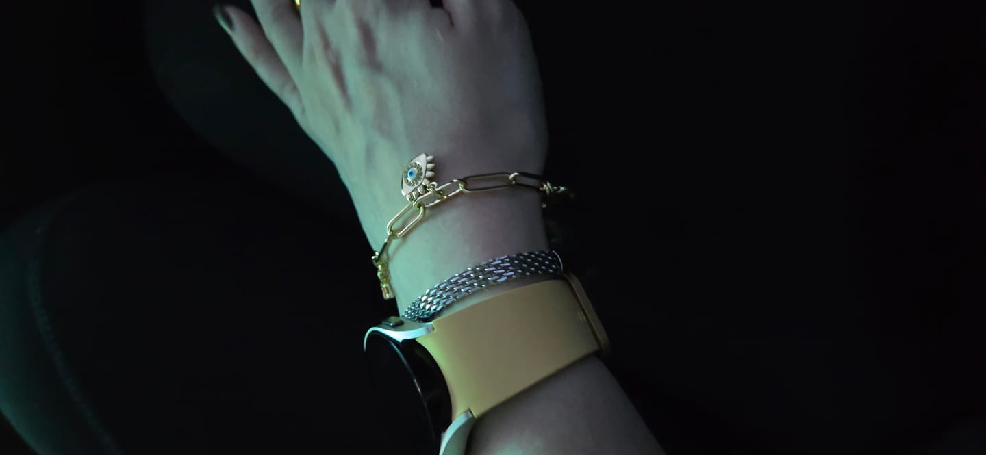 Customer photo review of Molly Silver Mesh Chain Bracelet