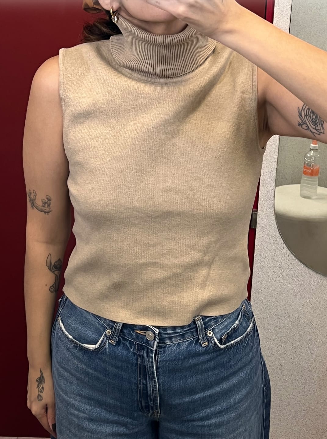 Customer photo review of Plush Knit Turtle Neck Top