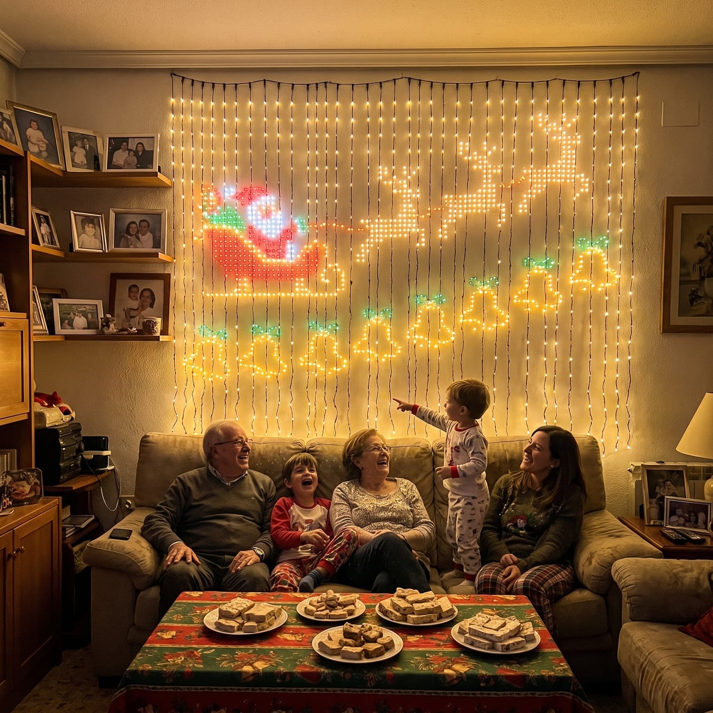Customer photo review of Cortina de luces LED inteligente · fachadas, balcones e interior