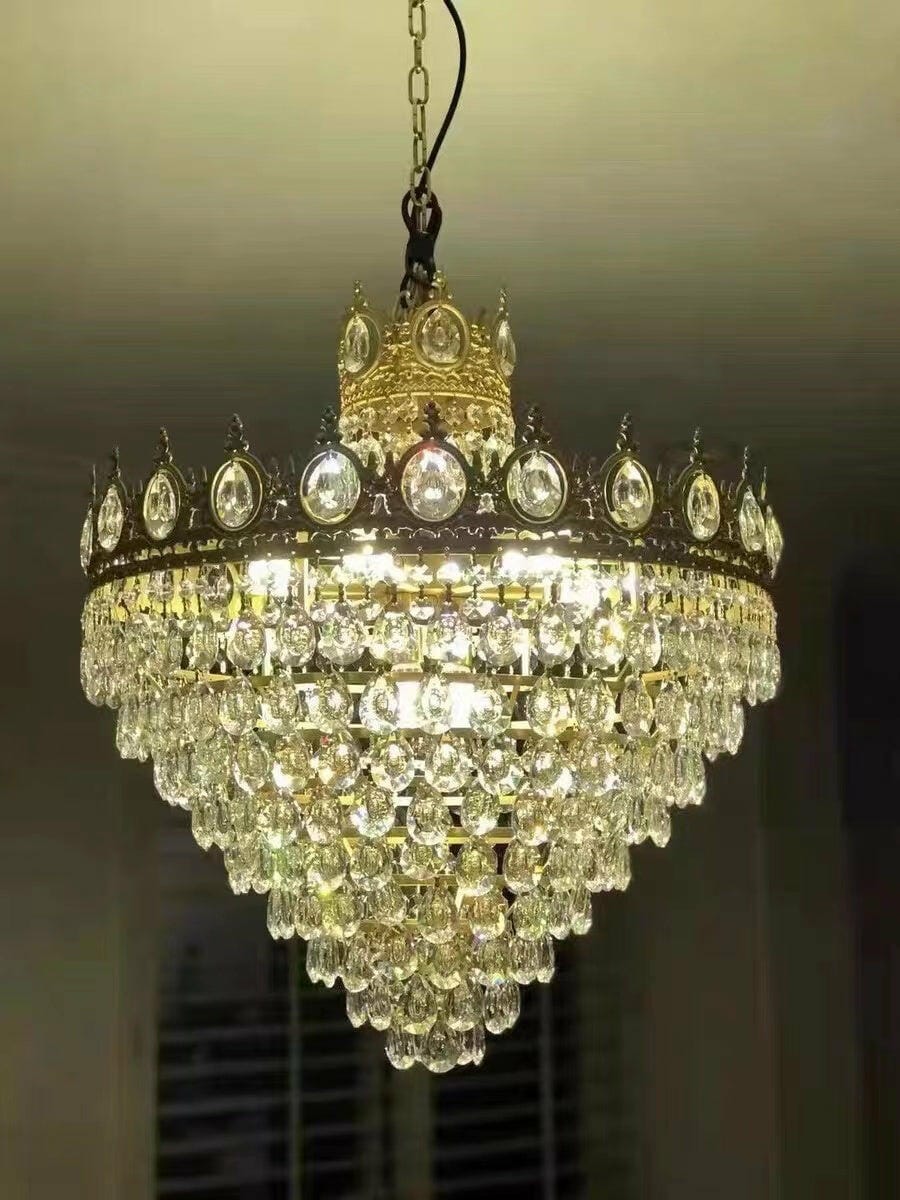 Customer photo review of Copper Pendant Light, Crystal Tiered Chandelier, 24 to 48 cm