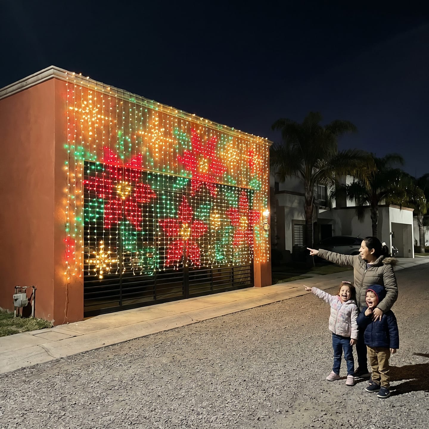 Customer photo review of Cortina de luces LED inteligente · fachadas, balcones e interior