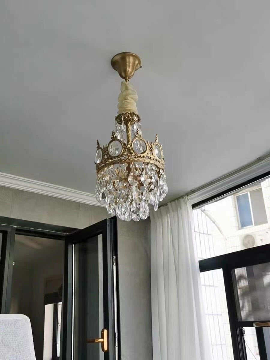 Customer photo review of Copper Pendant Light, Crystal Tiered Chandelier, 24 to 48 cm