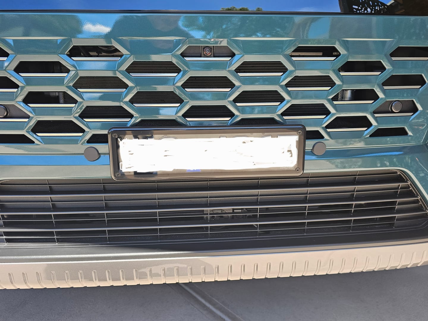 Customer photo review of KINGPIN Slimline Number Plate Cover 372mm (w) x 100mm (h)