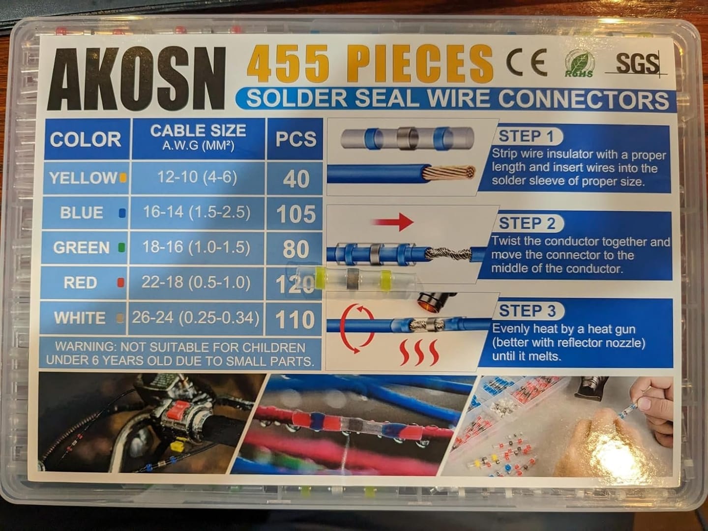 Customer photo review of BOLTHUT™ Solder Seal Wire Connectors — Heat-Shrink, Water-Resistant