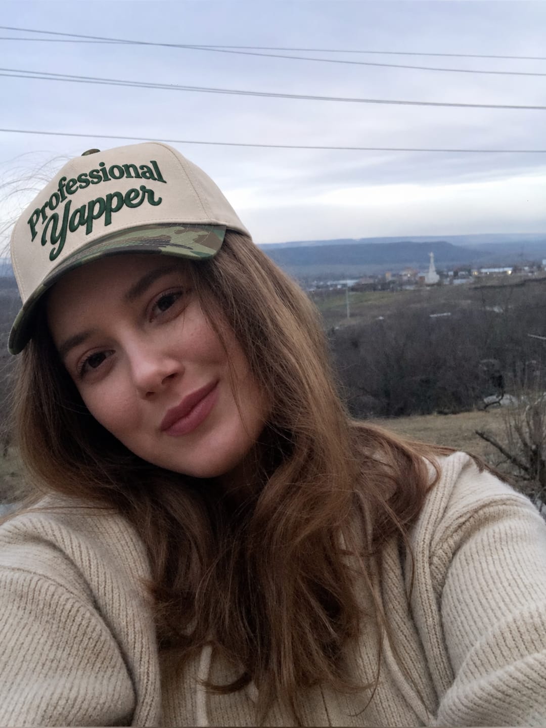 Customer photo review of Professional Yapper Hat, Chatty Gen Z Slang Snapback