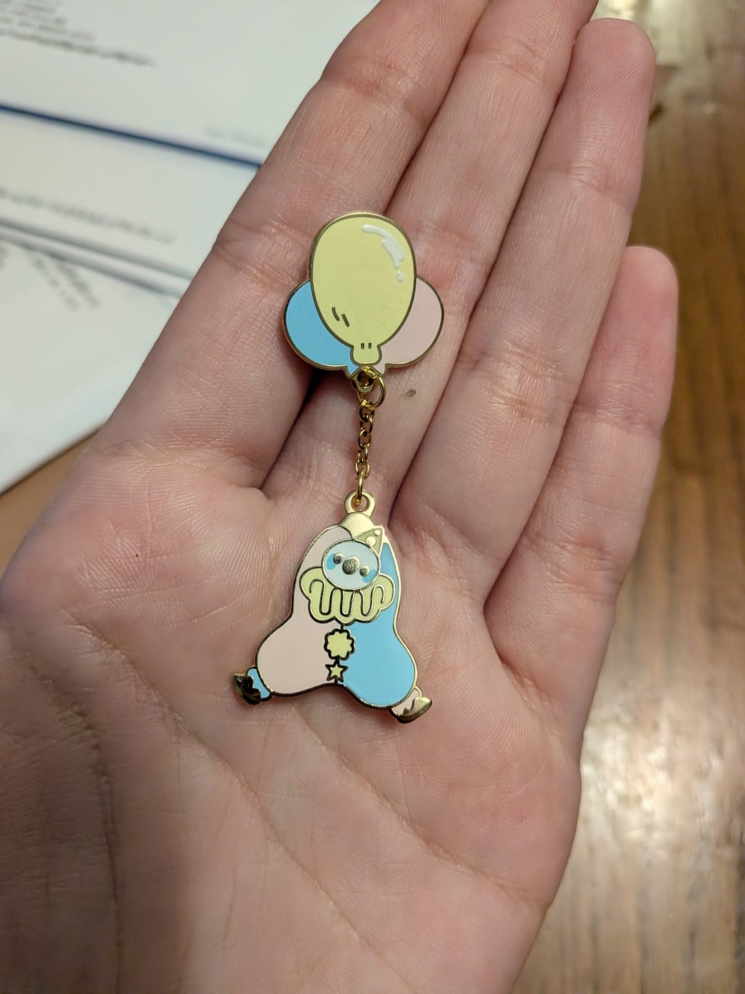 Customer photo review of Dangling Clown Earrings