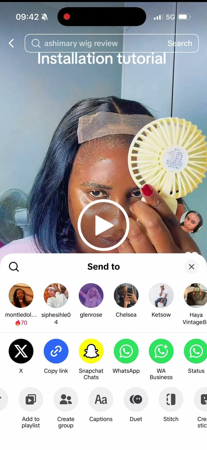 Customer video review of Double Drawn Glue-less Pre- Bleached Bob Wig