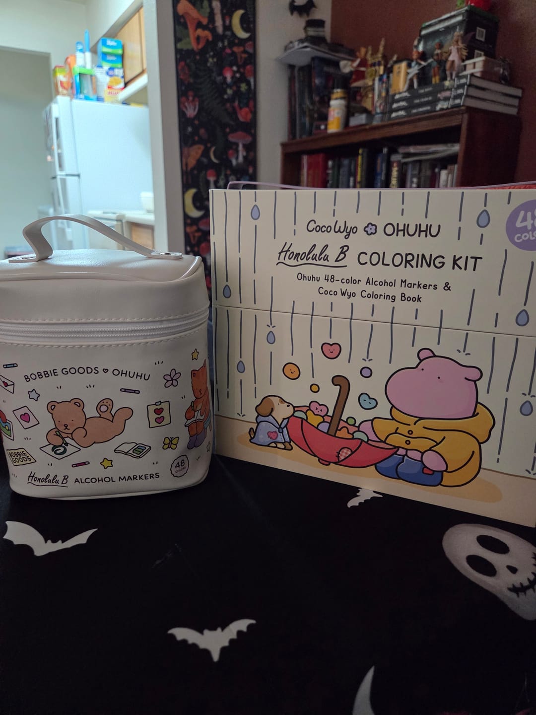 Customer photo review of Ohuhu x Coco Wyo Cozy Mood Coloring Kit, Honolulu B 48 Colors Alcohol Markers with Brush & Fine Dual Tips, Coloring Book with Mood Tracker Pages