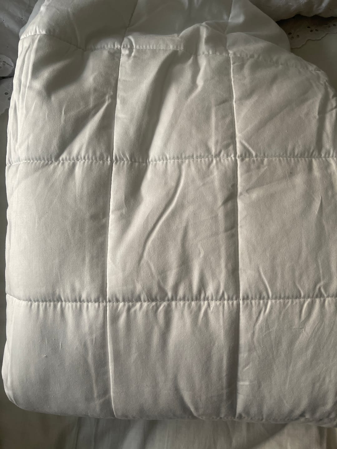Customer photo review of Manta Pesada (Tamaño Personal Adultos) - 100 noches de prueba / Algodón 100% natural