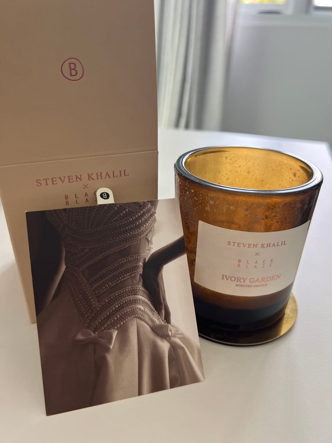 Customer photo review of Ivory Garden Scented Candle - Steven Khalil x Black Blaze