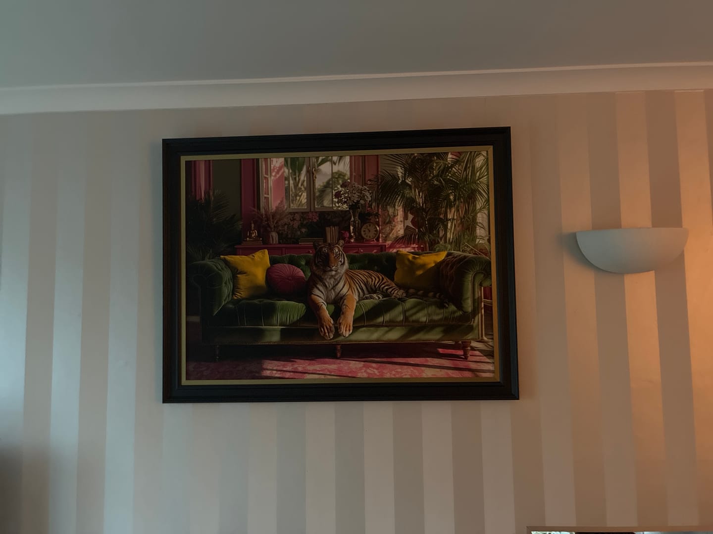 Customer photo review of Lounging Tropical Tiger By Artko
