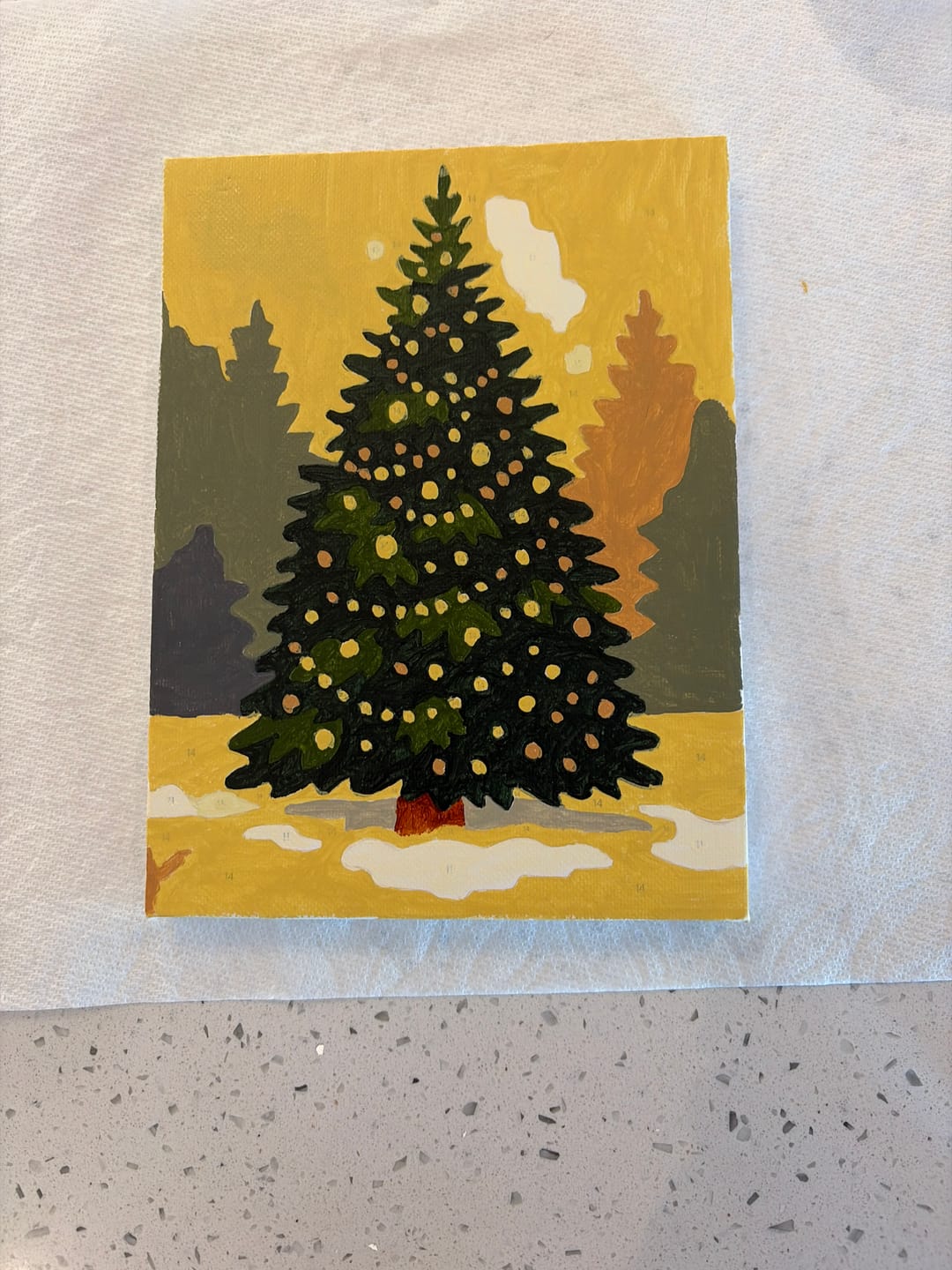 Customer photo review of 6 Mini Paintings - Vintage Christmas Set