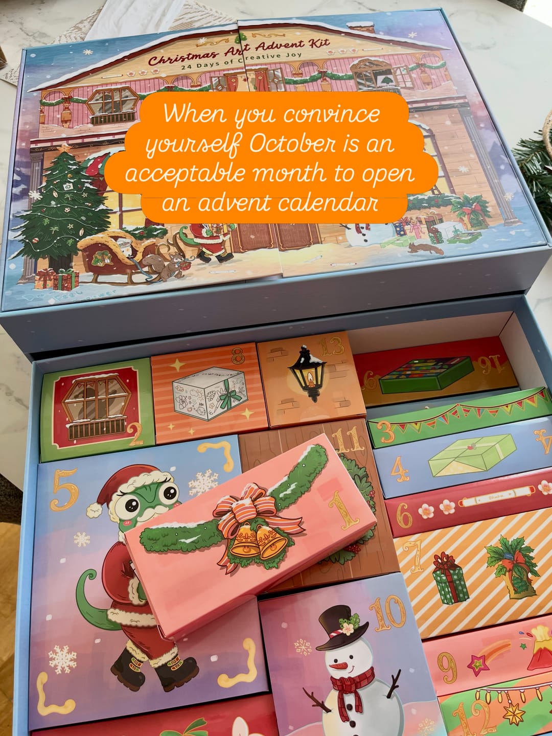 Customer photo review of Ohuhu Christmas Advent Calendar 2026, 24 Days Countdown Gift Kit