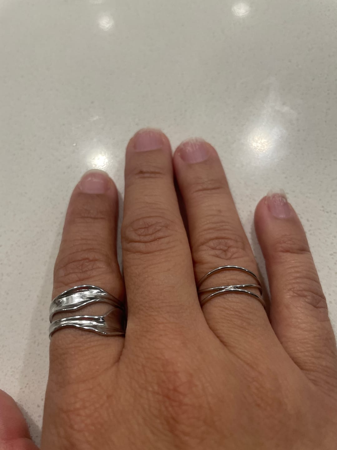 Customer photo review of Silver Infinity Loop Ring