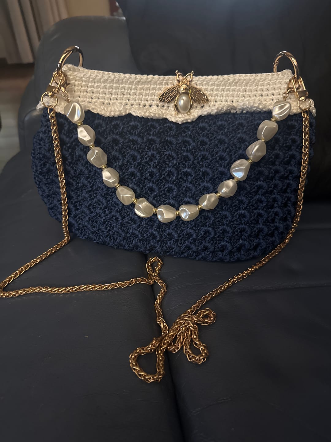 Customer photo review of Garden Bee Pearl Purse Kit