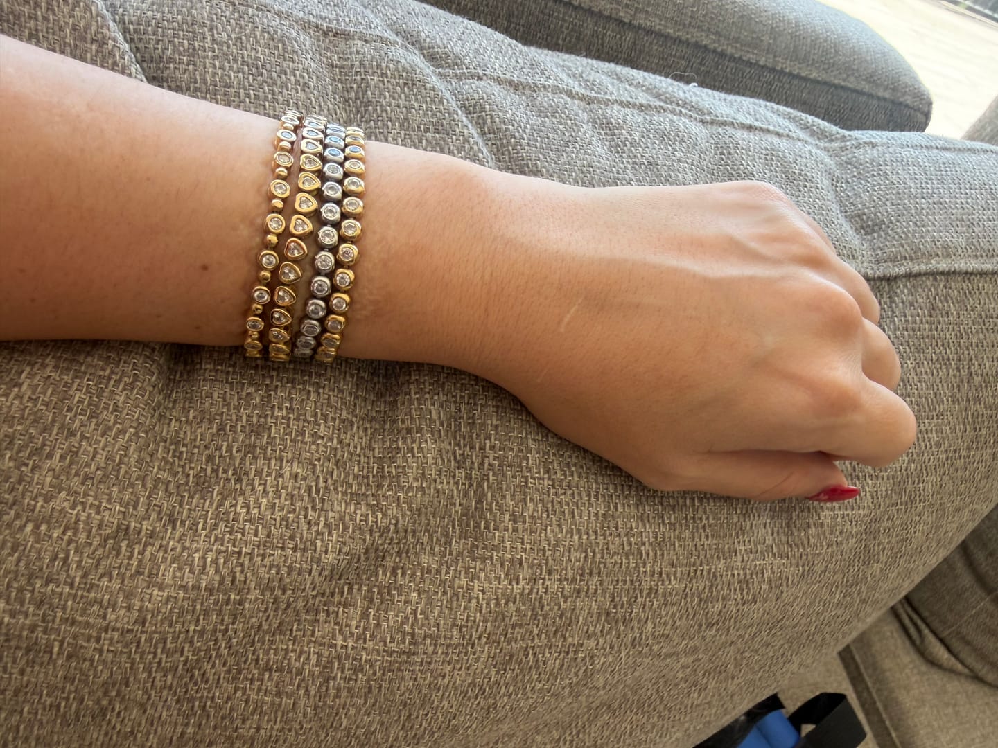 Customer photo review of Heart Tennis Bracelet