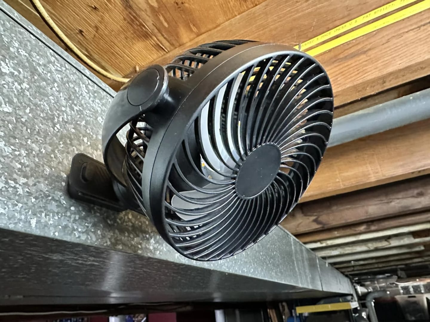 Customer photo review of Magnetic Golf Cart Fan with Strap, Rechargeable with Night Light