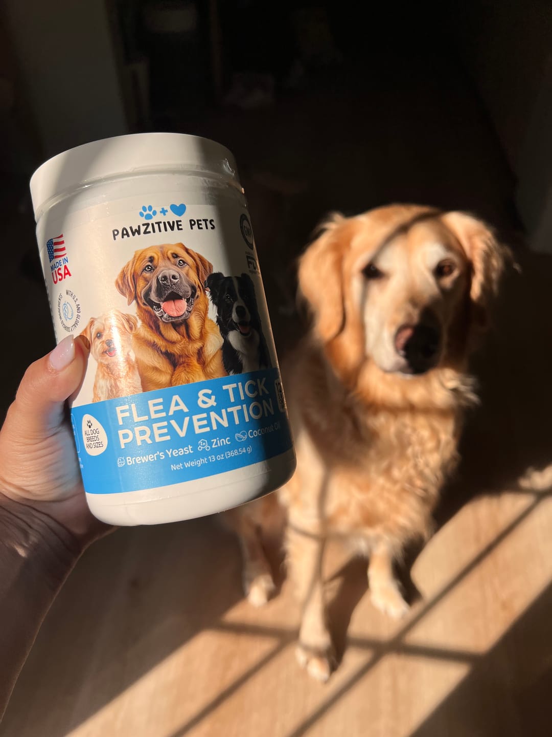 Customer photo review of Dog Flea and Tick Prevention for Outdoor & Seasonal Protection – Skin & Coat Support, 120 Soft Chews (Beef Flavor)