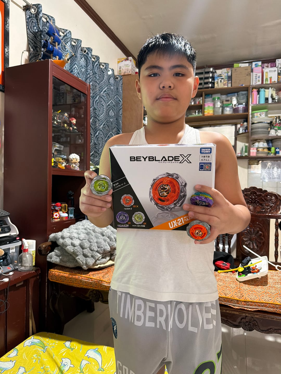 Customer photo review of Takara Tomy Beyblade X UX-21 Hells Nether Deck Set