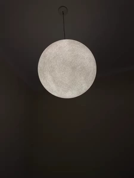 Customer photo review of Concrete Pendant Light, Handmade Cement Grey Sphere, Integrated LED